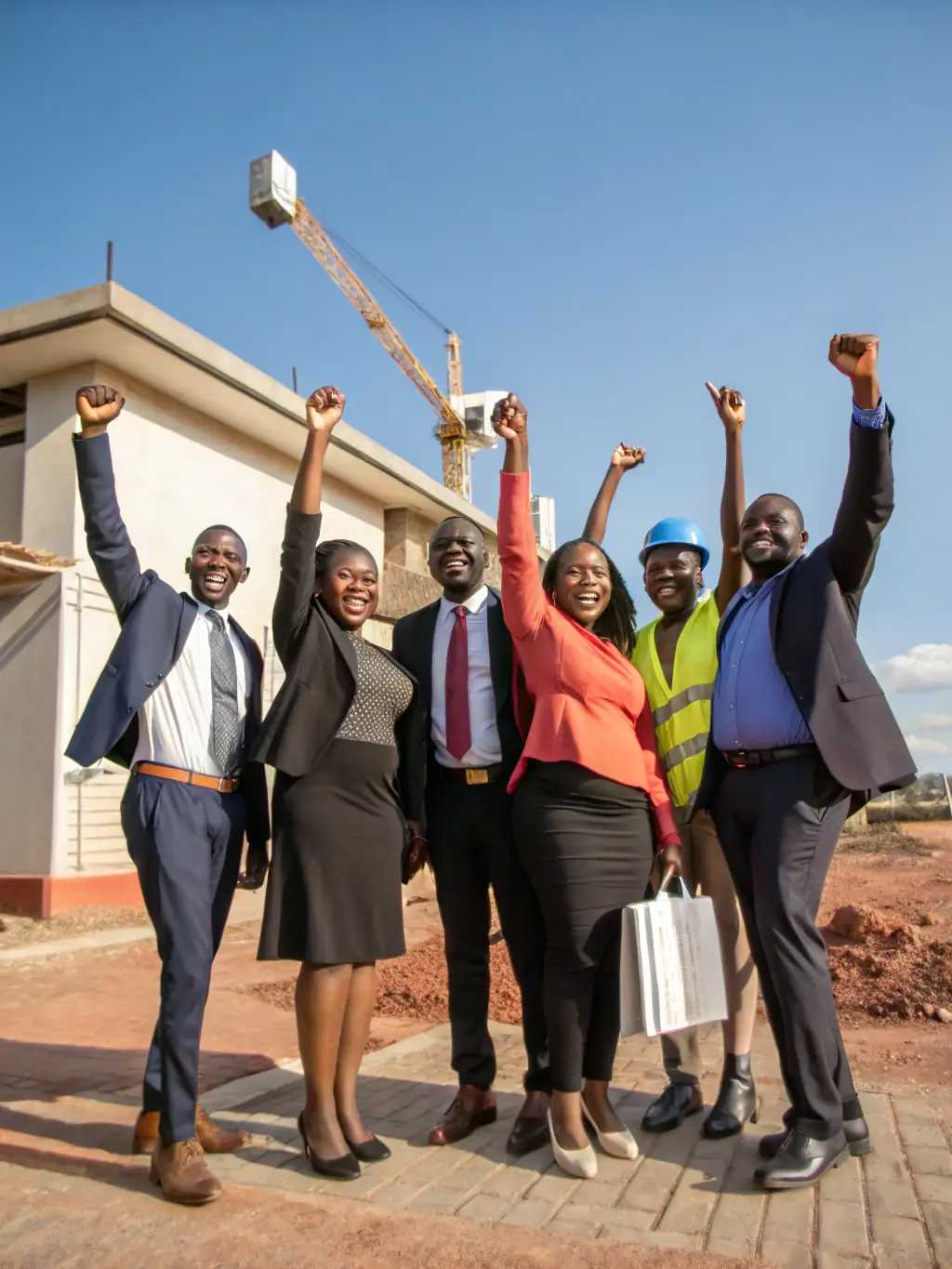 A UK-based team celebrating a successful project completion, demonstrating the positive outcomes of improved team dynamics and collaboration.